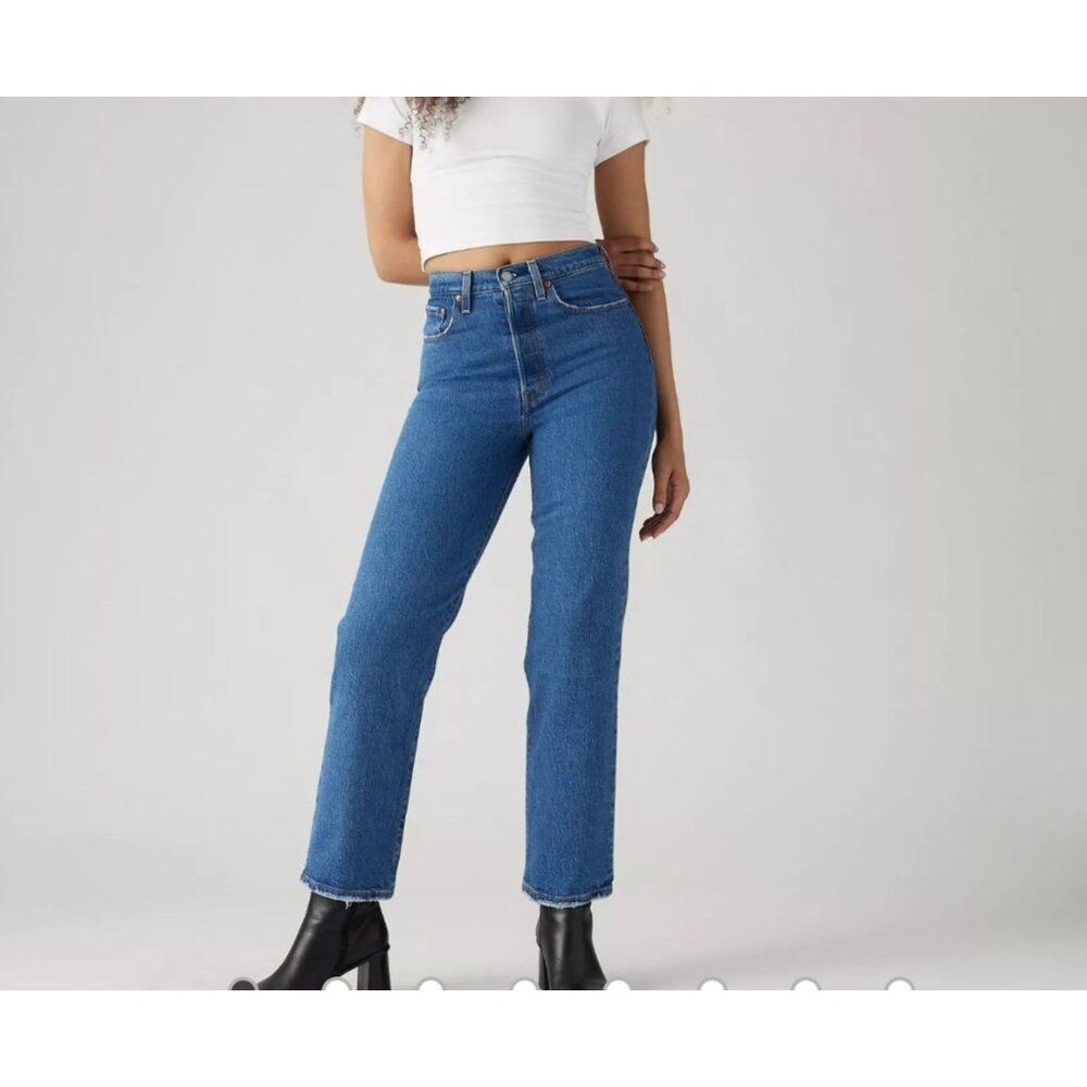 Levi Strauss & Co Women's High Waist Ankle Straight Leg Jeans Festival Work Y2K